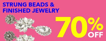 70% off strung beads and finished jewelry