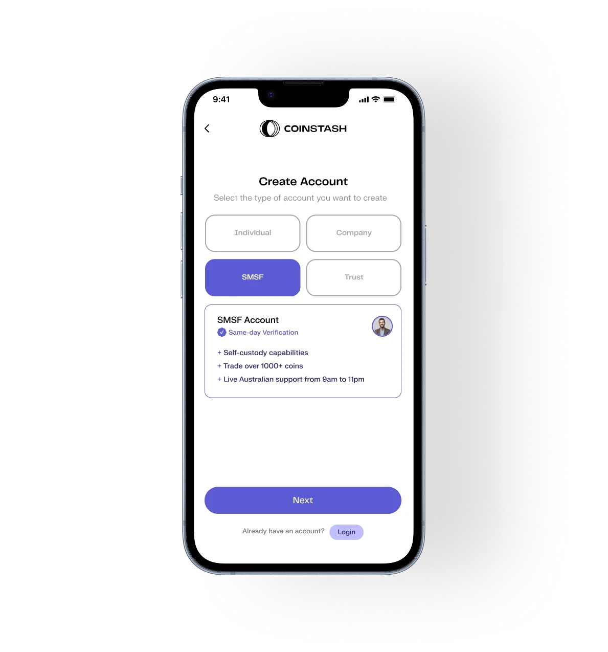 Creating SMSF Account