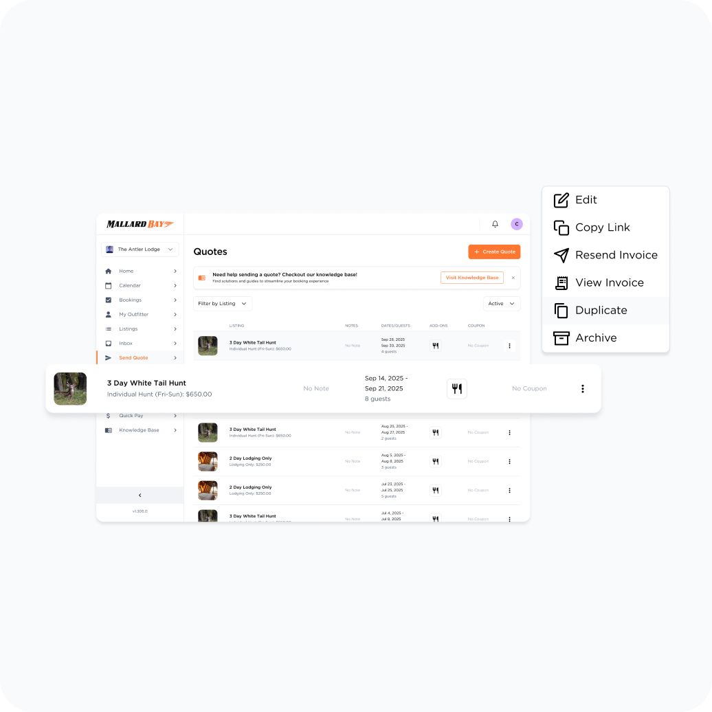 Track and Manage Quotes
