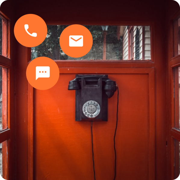 Support on your terms - email, phone, text, and live chat