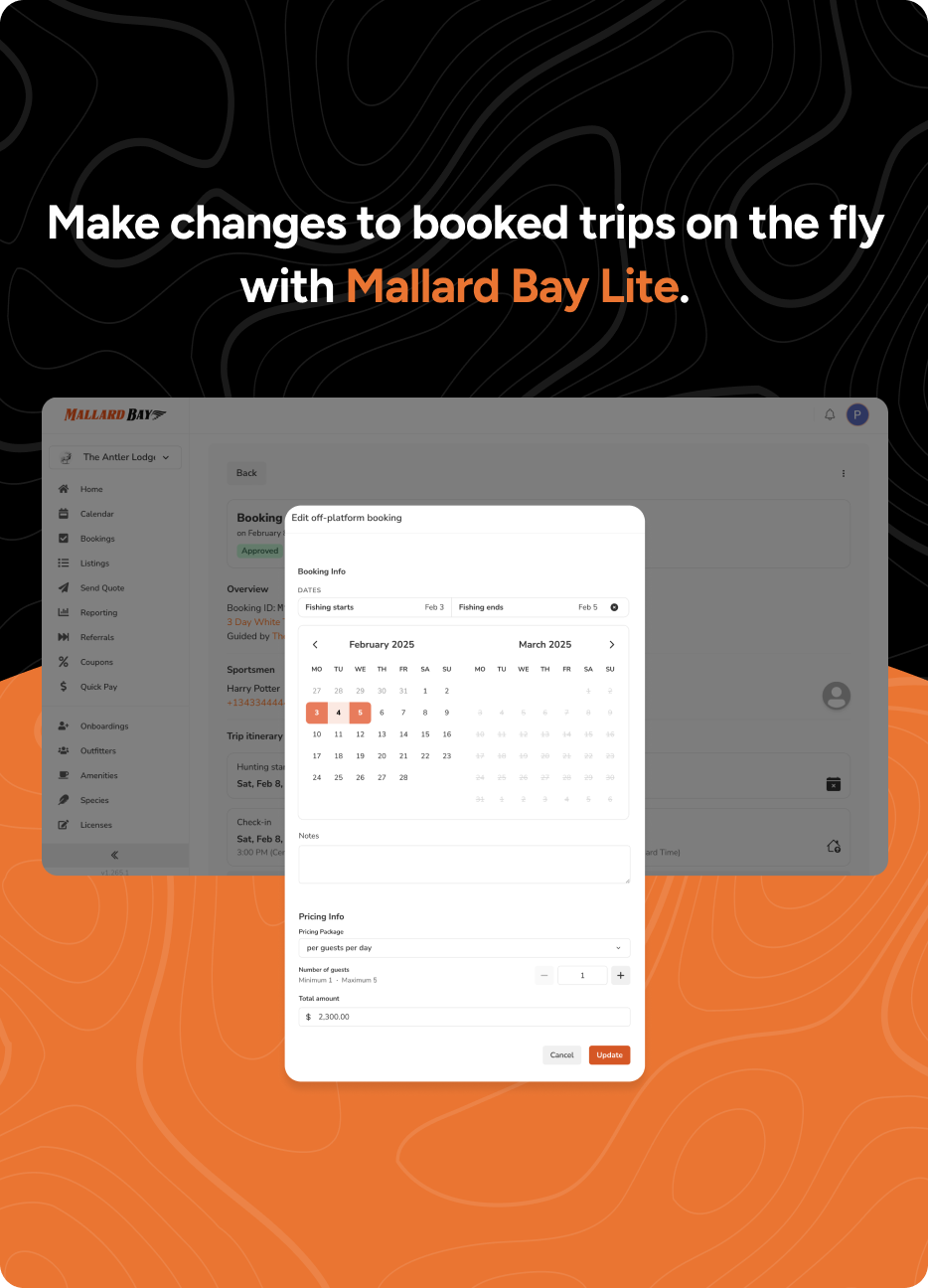 Edit Booking Details