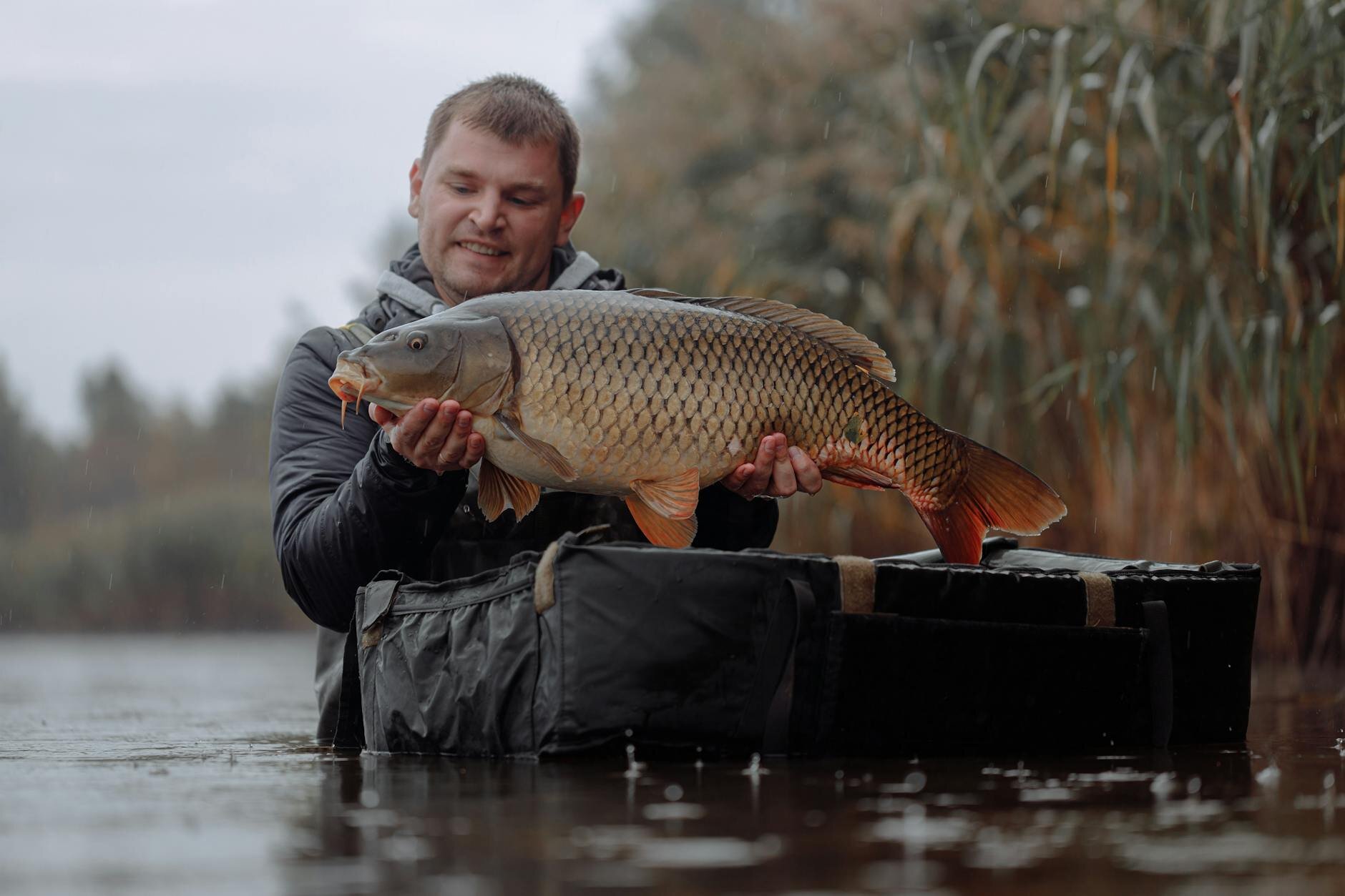 man holding a big catch