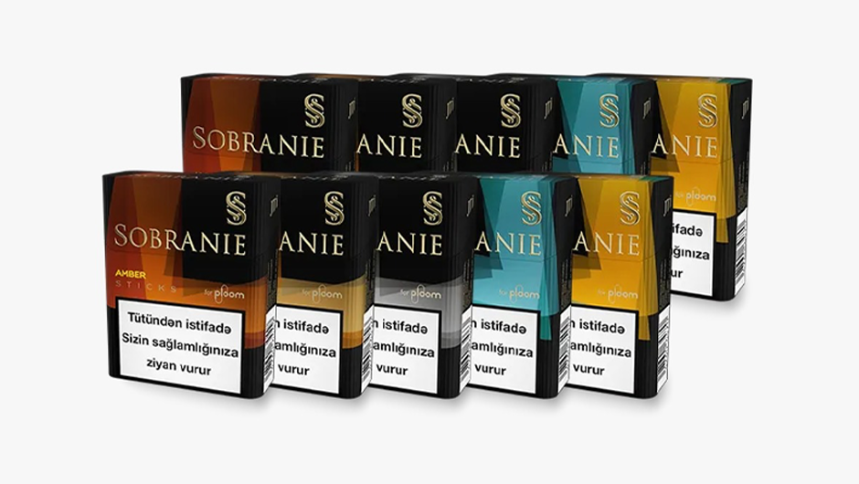 Sobranie tütün çubuqlarının müxtəlif dad variantları Amber, Silver, Gold, Azure və digər seriyalar
