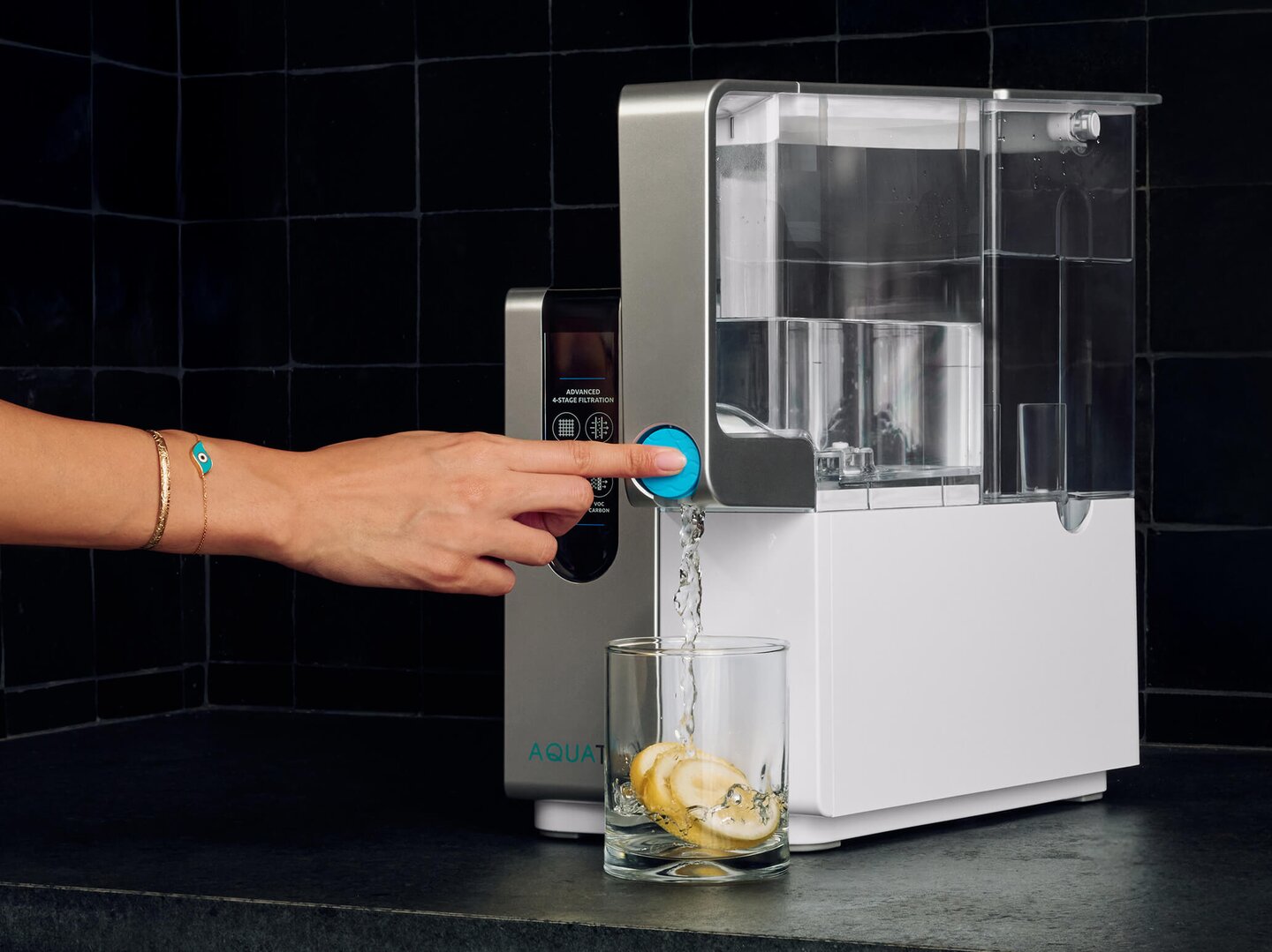 AquaTru water purifier in use