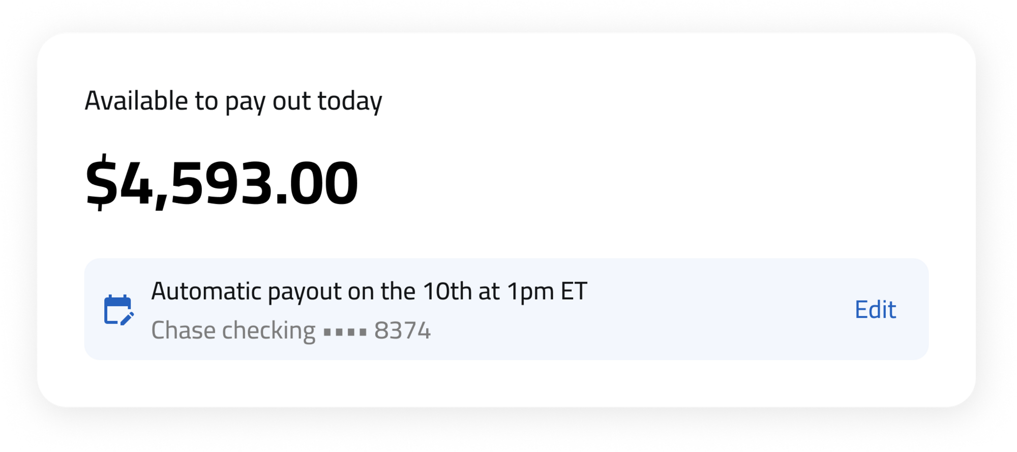 Reserved payouts