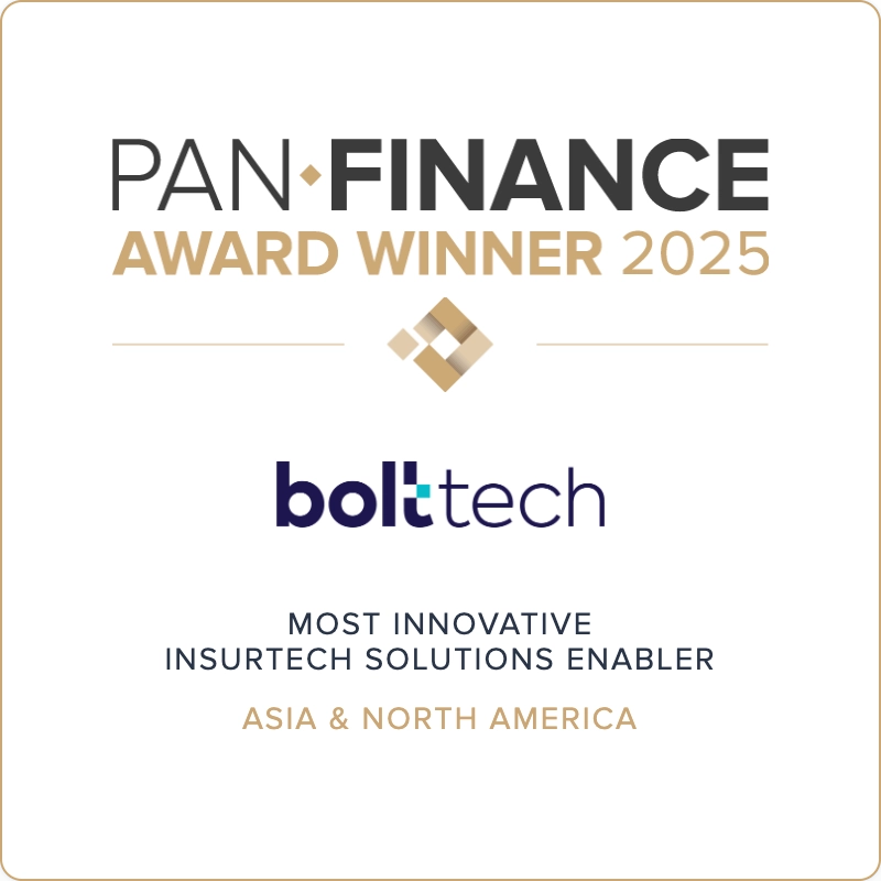 bolttech awarded “Most Innovative InsurTech Solutions Enabler – Asia & North America 2025” by Pan Finance