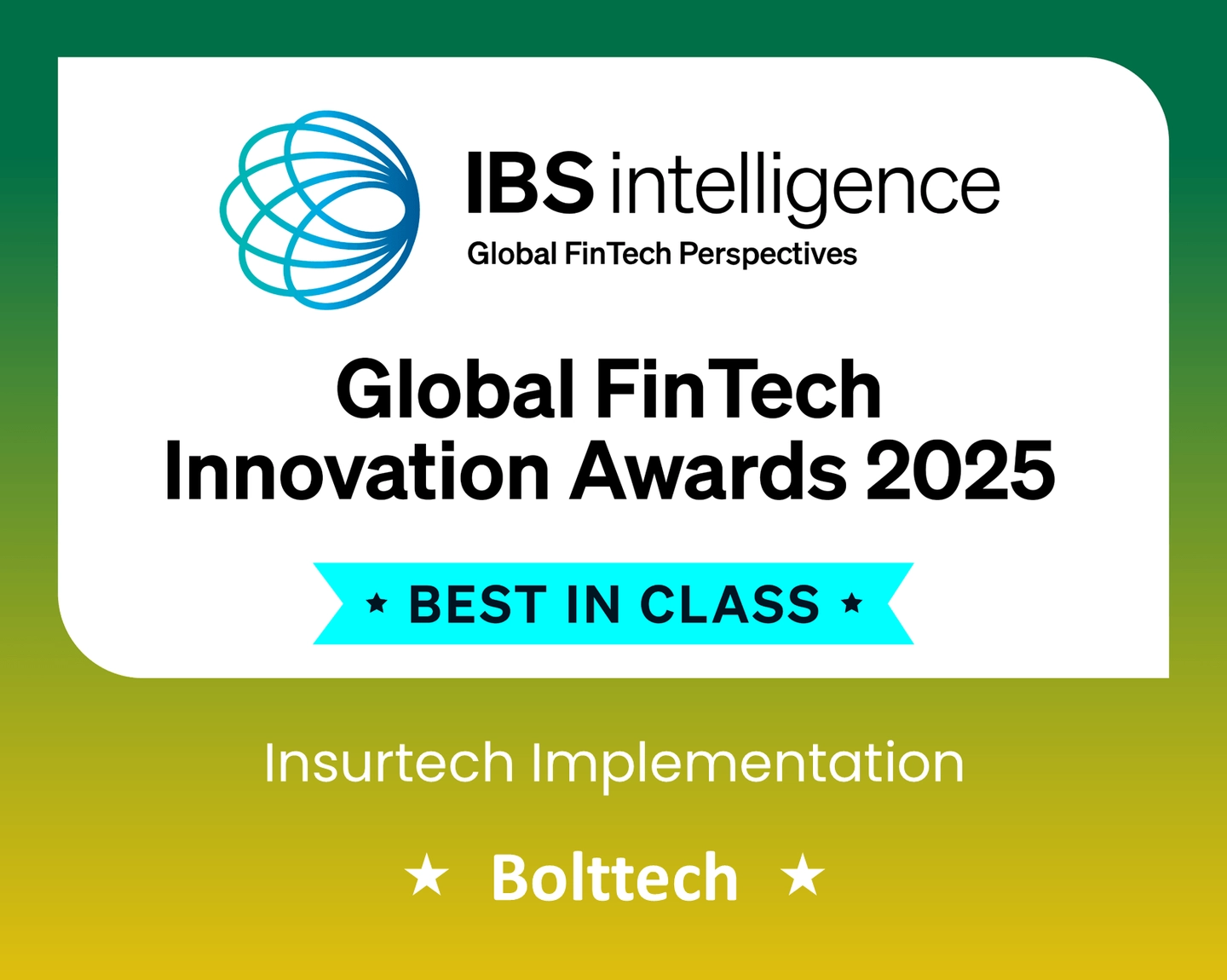 bolttech wins Best-in-Class Insurtech Implementation at IBSi GFIA 2025