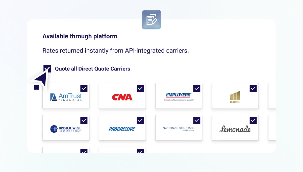 Quote more options to bind more business