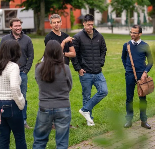 Founder Adam Bateman during a team exercise