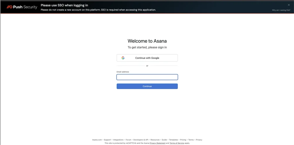 Push Security response panel enabling security teams to trigger SIEM and SOAR workflows and guide users with in-browser prompts during an active browser-related incident.