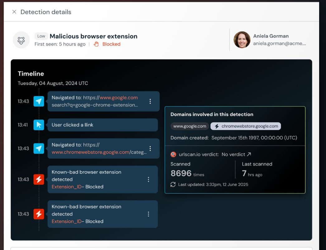 Extension supply chain monitoring