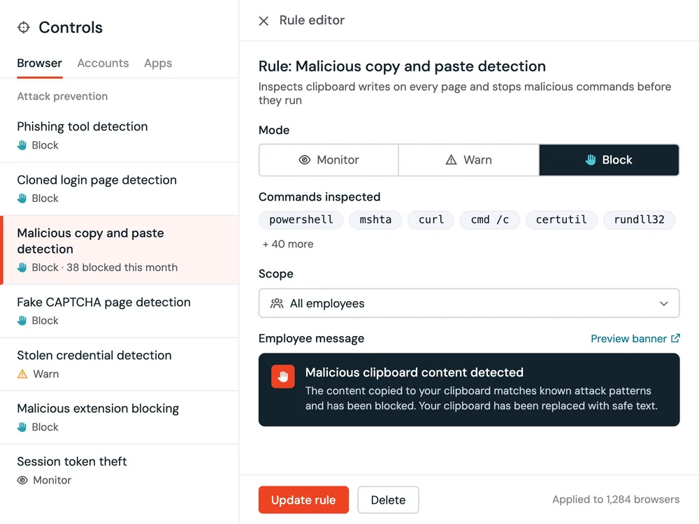 How Push detects and blocks ClickFix attacks