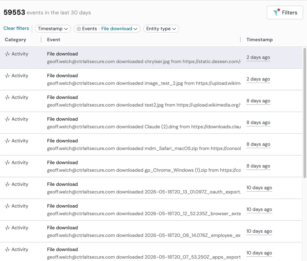 Detect data moving to unsanctioned apps and compromised sessions