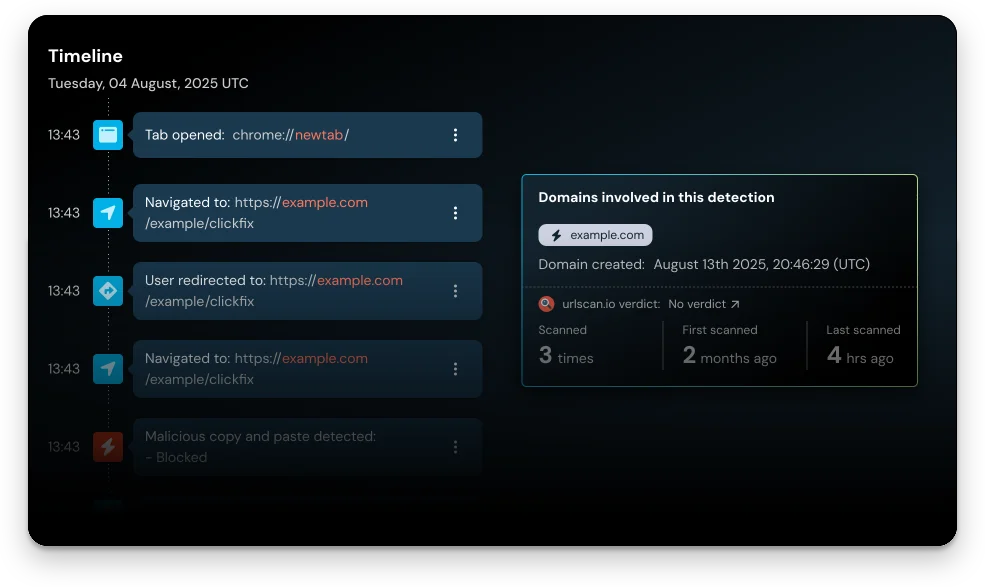 Stop ClickFix-style attacks before they become a breach