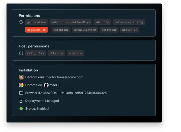 Spot risky or malicious extensions