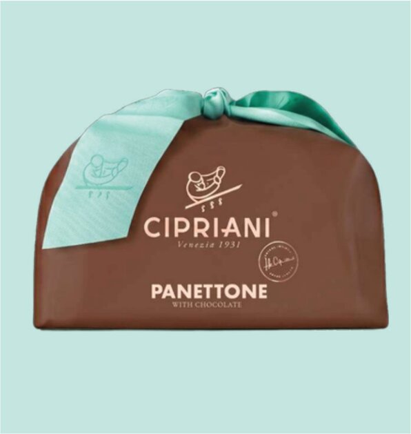 Cipriani handwrapped panettone with chocolate chips