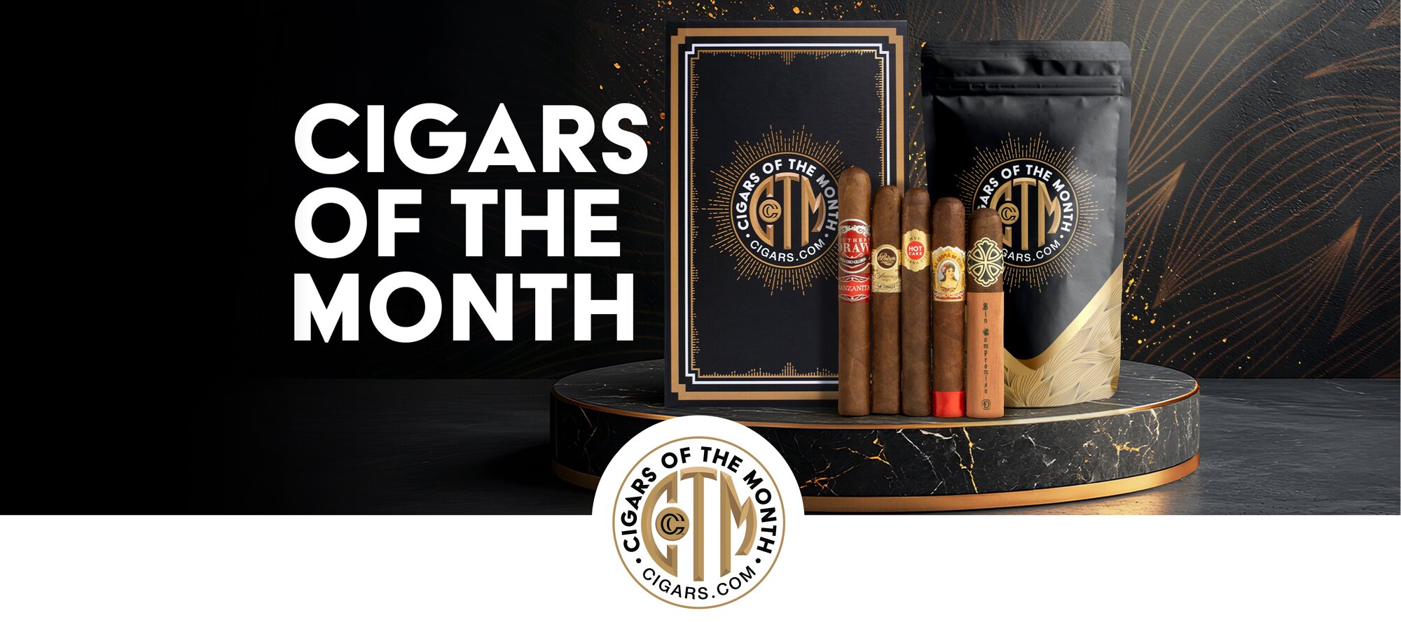 cigars of the month bag box and cigars