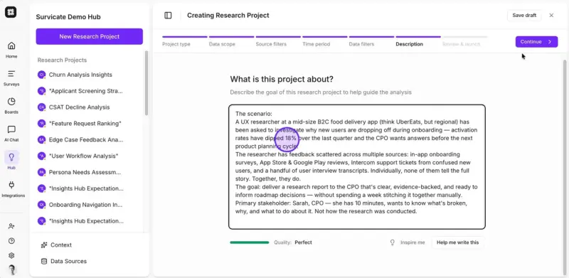 Adding more context into the research report. The more in-depth, the better.