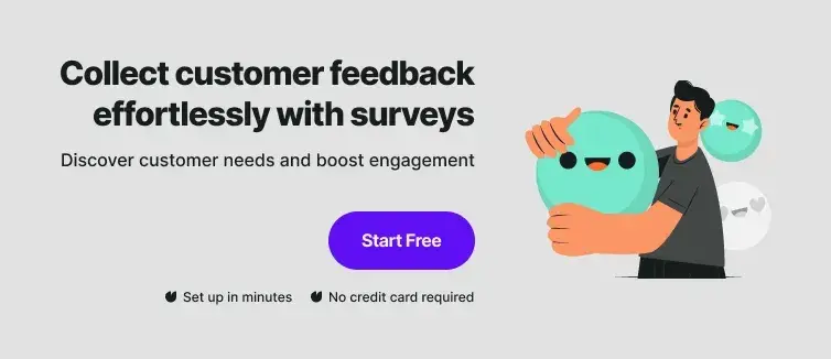 a banner that promotes using Survicate surveys