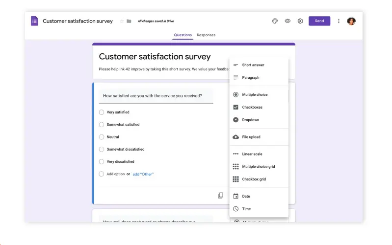 Google Forms image