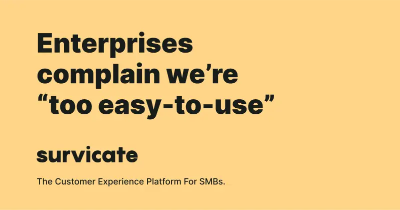 An image suggesting that Survicate is for SMBs