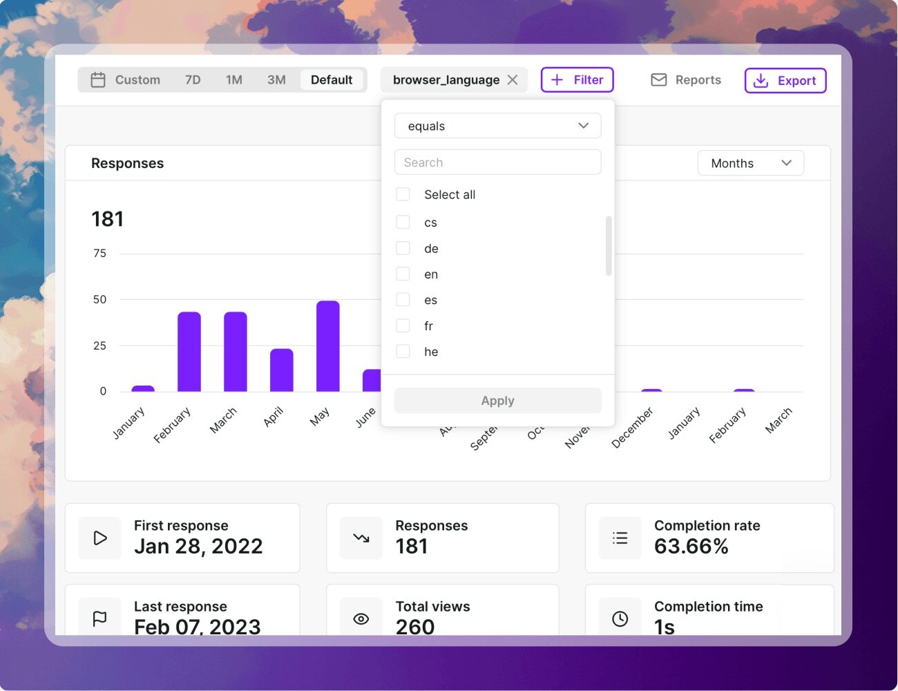 analyze and filter