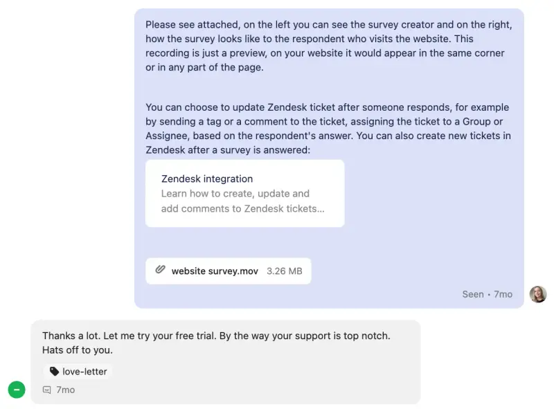 An example of how to manage customer interactions