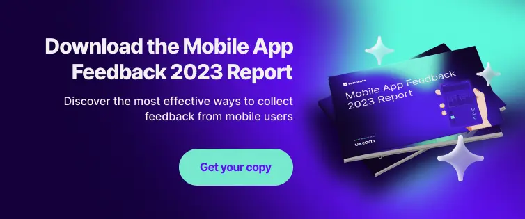 a banner that encourages to download the Mobile App eedback Report