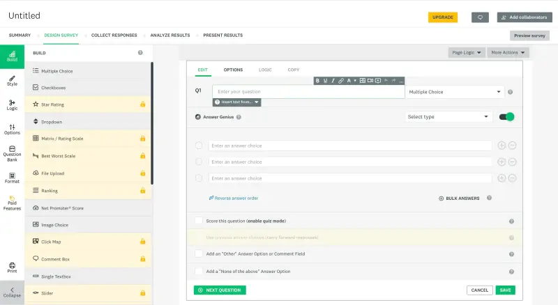 Qualtrics vs SurveyMonkey - SurveyMonkey