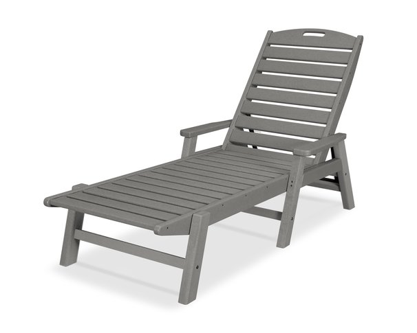 POLYWOOD Nautical Chaise With Arms