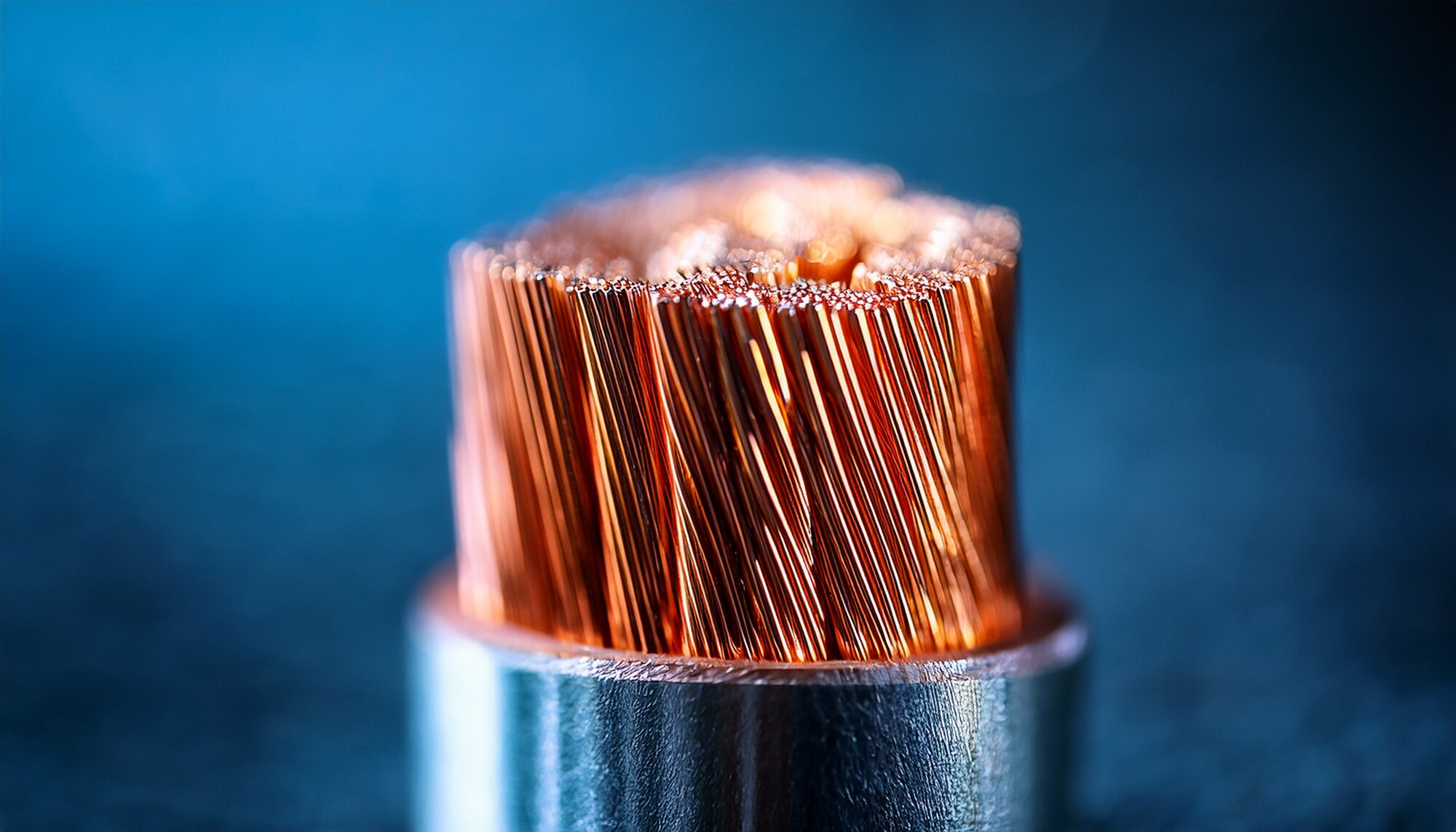 close-up of magnet wire