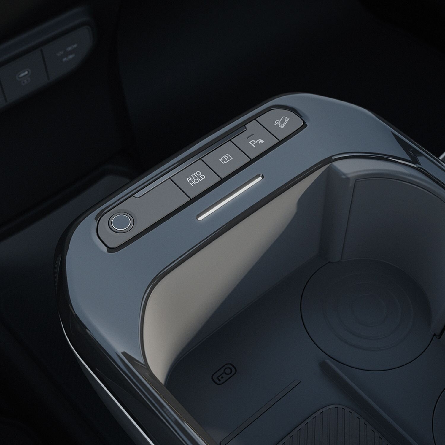 Mittelkonsole mit Fingerabdruck