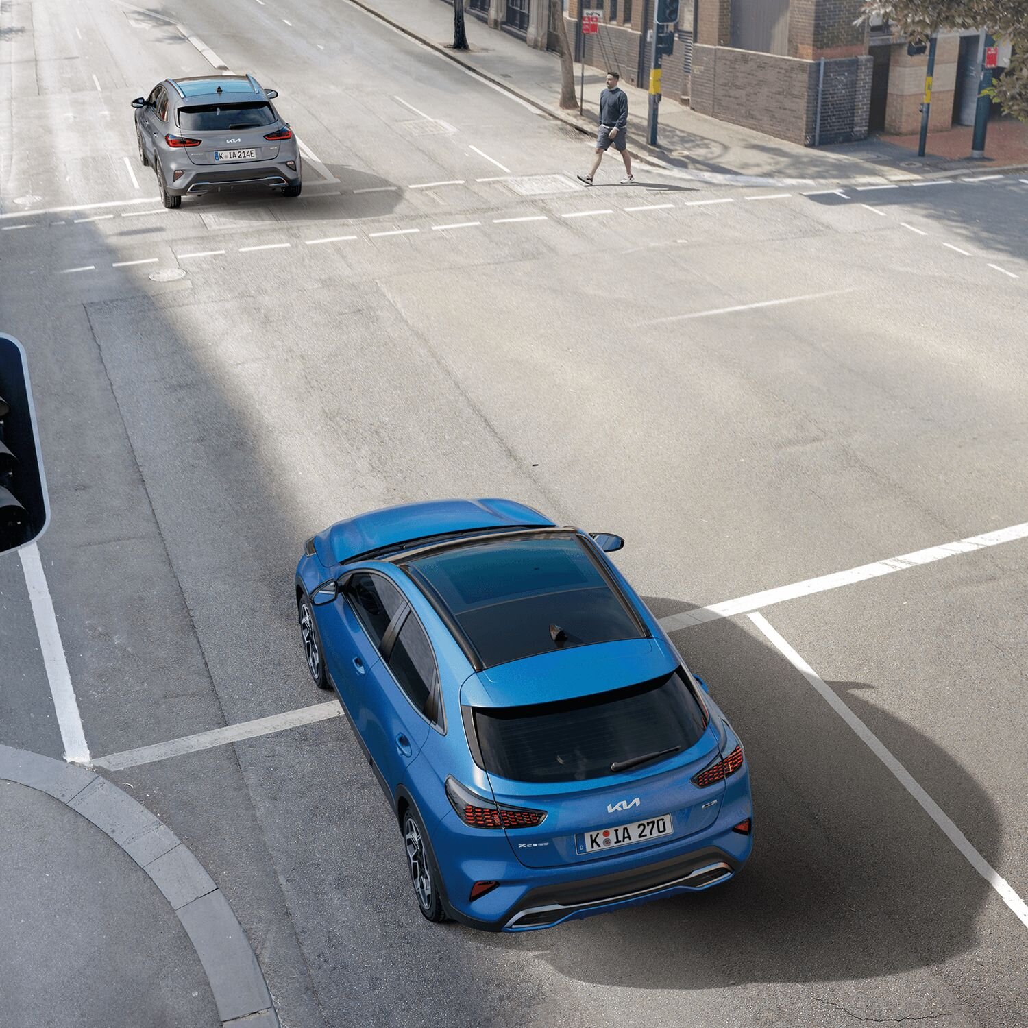Notbremsassistent des Kia XCeed auf der Strasse