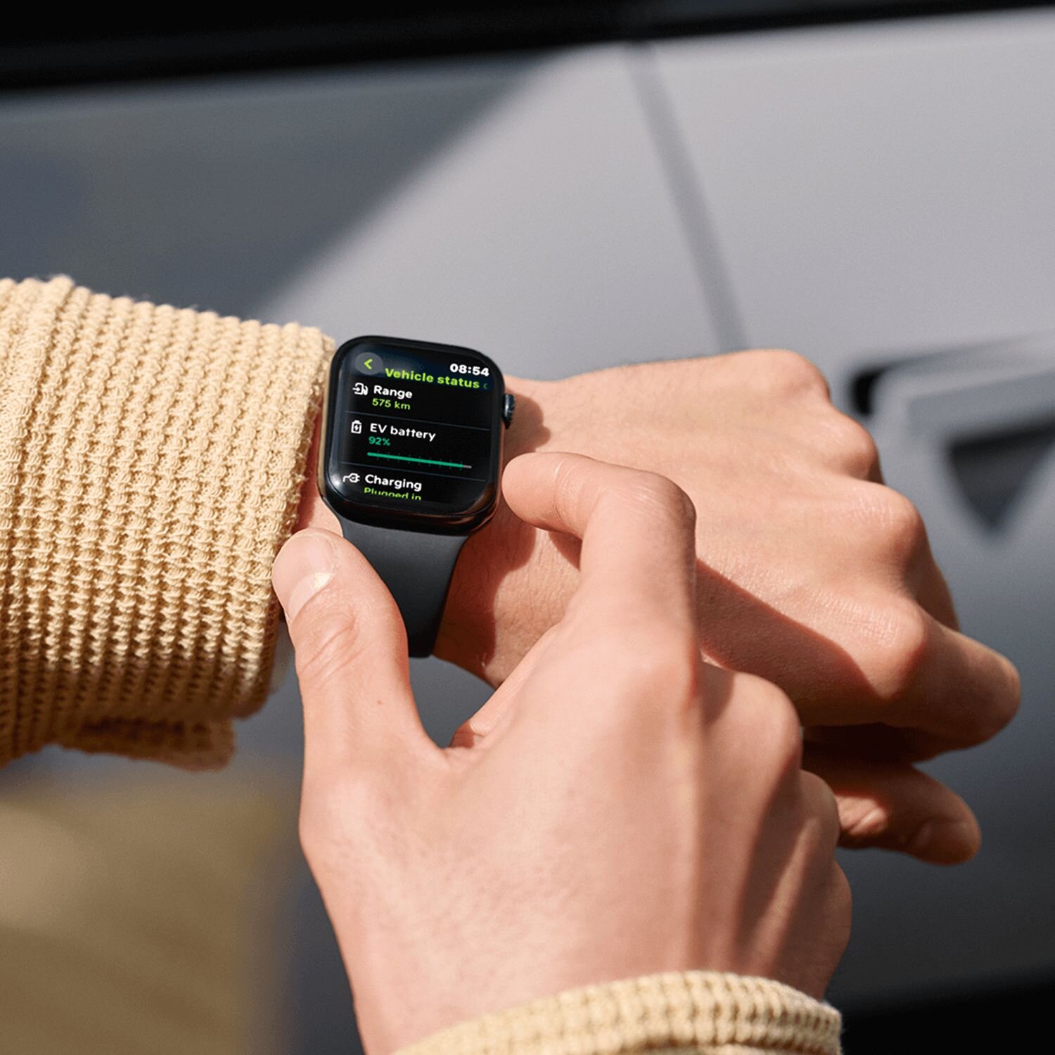 Der Kia Digital Key auf der Smart-Watch