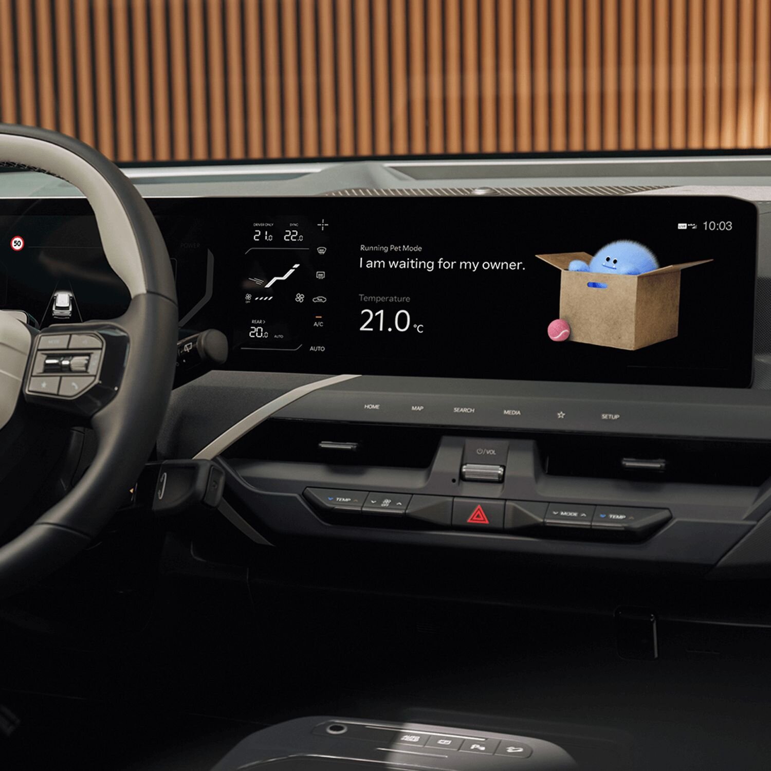 KI-Assistent des Kia EV5 auf dem Display