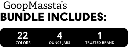 GoopMassta Bundle's Include 22 Colors - 4 Ounce Jars - 1 trusted paint