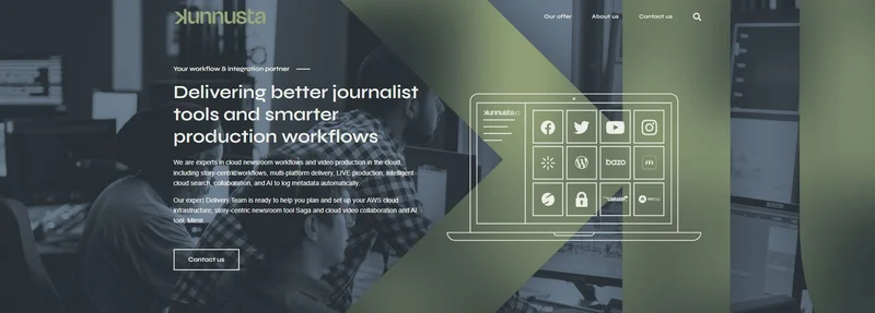 Kunnusta multi-platform newsroom publishing dashboard