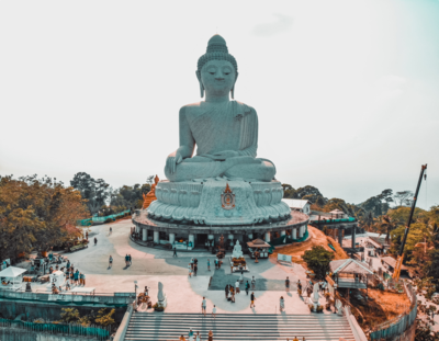 Aerial image of the Big Buddha of Phuket