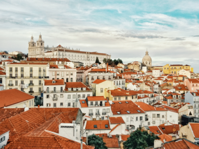 View of the picturesque rooftops of Lisbon