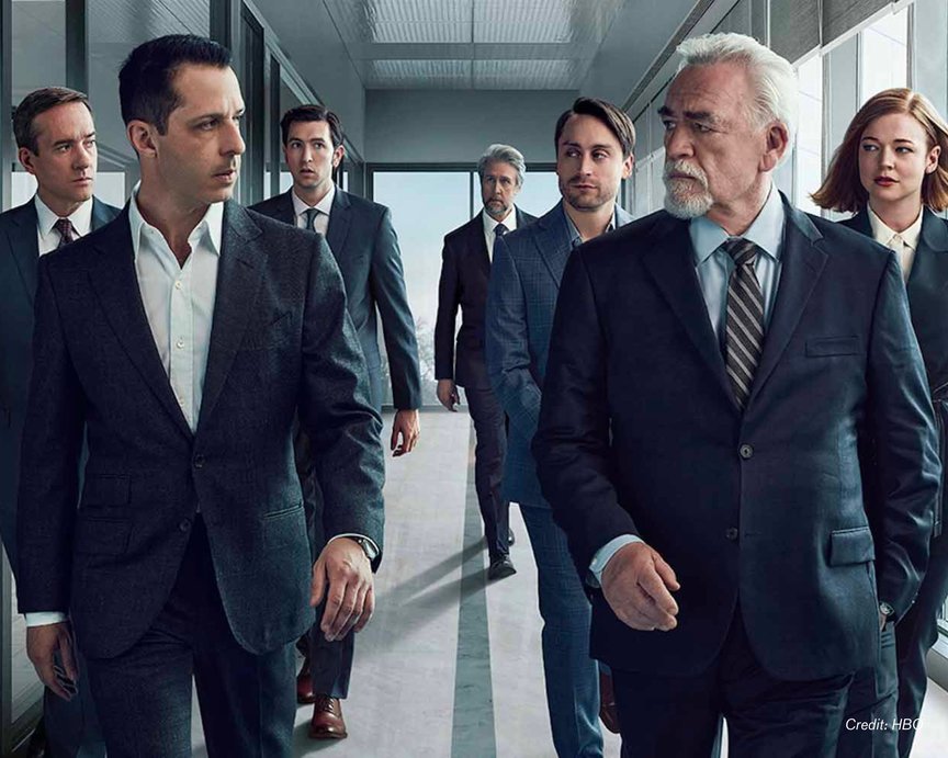 Poster featuring the cast of HBO's Succession