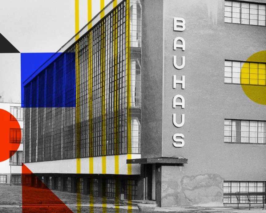 Exterior of Bauhaus school building