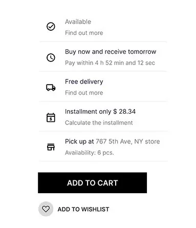 eCommerce Personalization: Customized Delivery Information