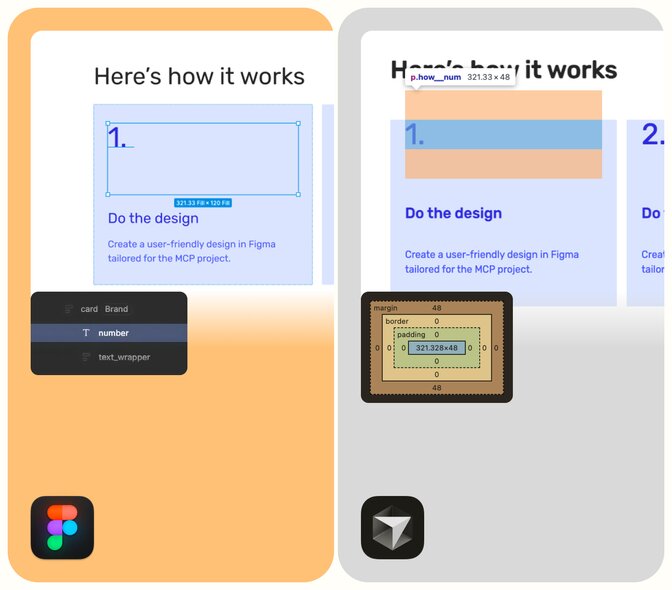 screenshot showing the creation of the design in Figma and Cursor