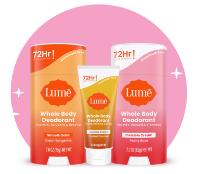 Lume Web Exclusive Bundle - Solid Stick Deo, Cream Stick Deo, and Mini Tube Deo