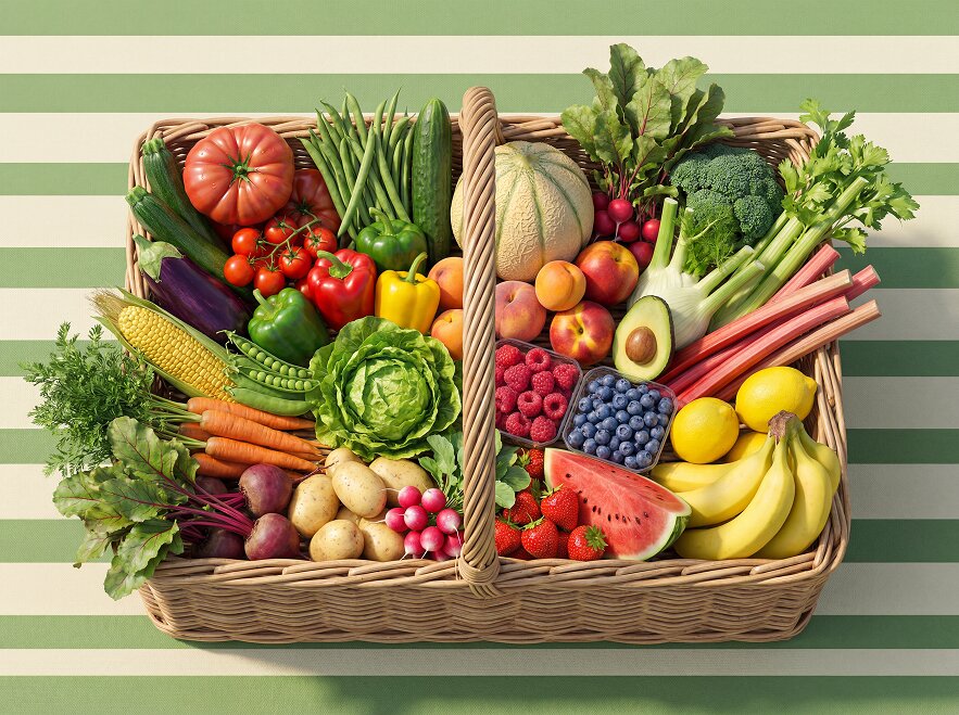 fruits et légumes en juillet