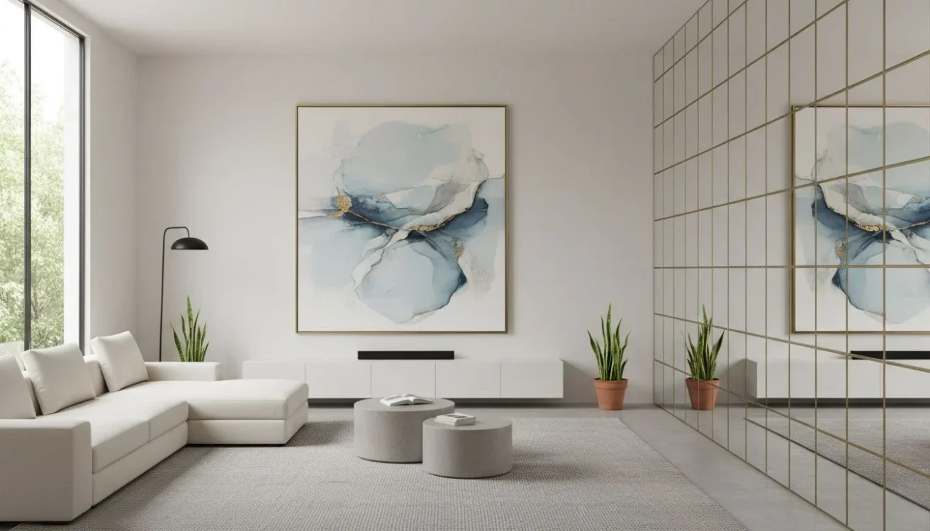 Oversized Art or with a wall of mirrors