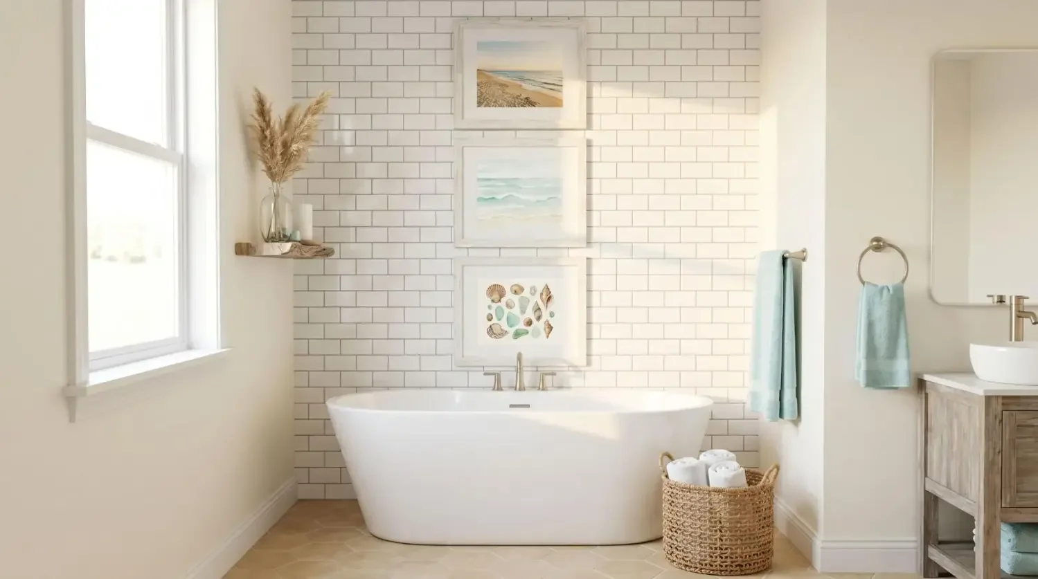 Coastal Bathroom Wall Art: Create Your Beach Retreat