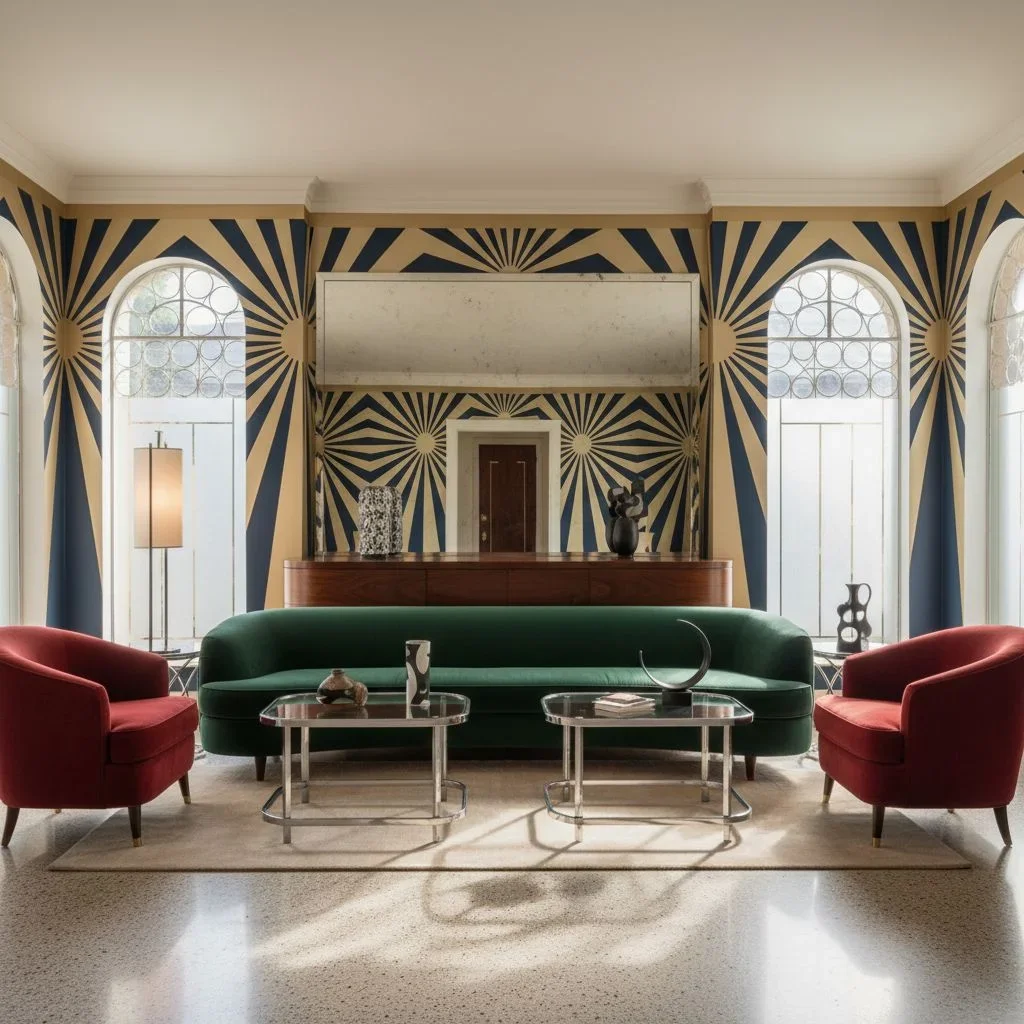 1930s Art Deco and Streamline modern living room