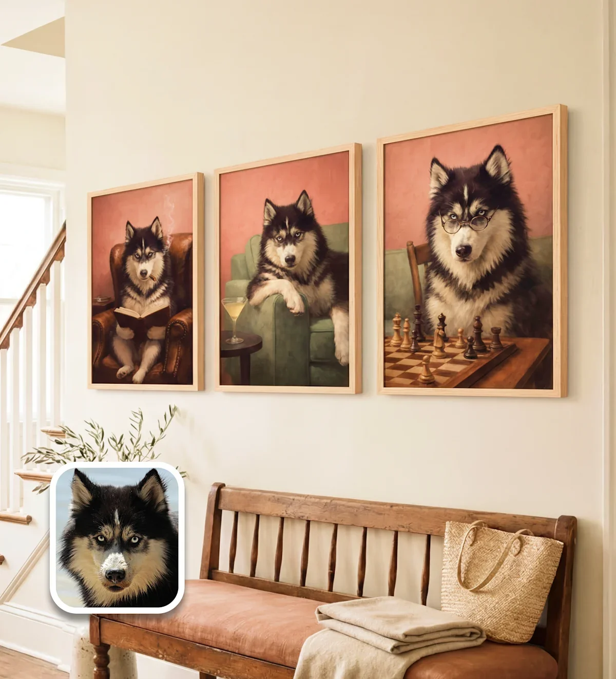 Husky AI portraits