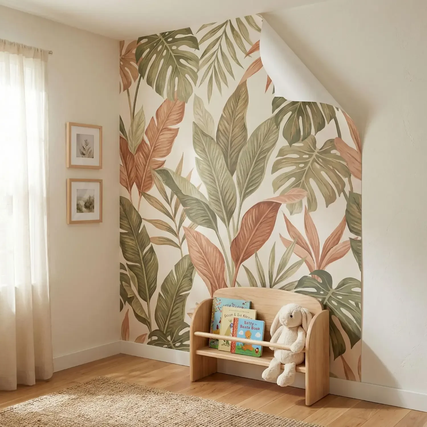 Removable wallpaper peel stick nursery accent wall